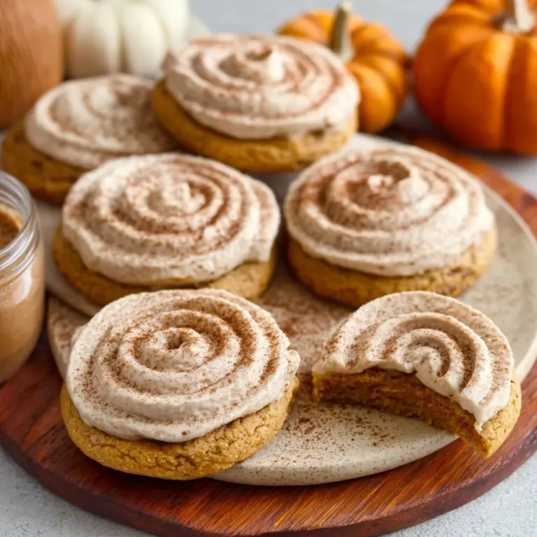 Soft Pumpkin Cookies with Cinnamon Frosting Recipe