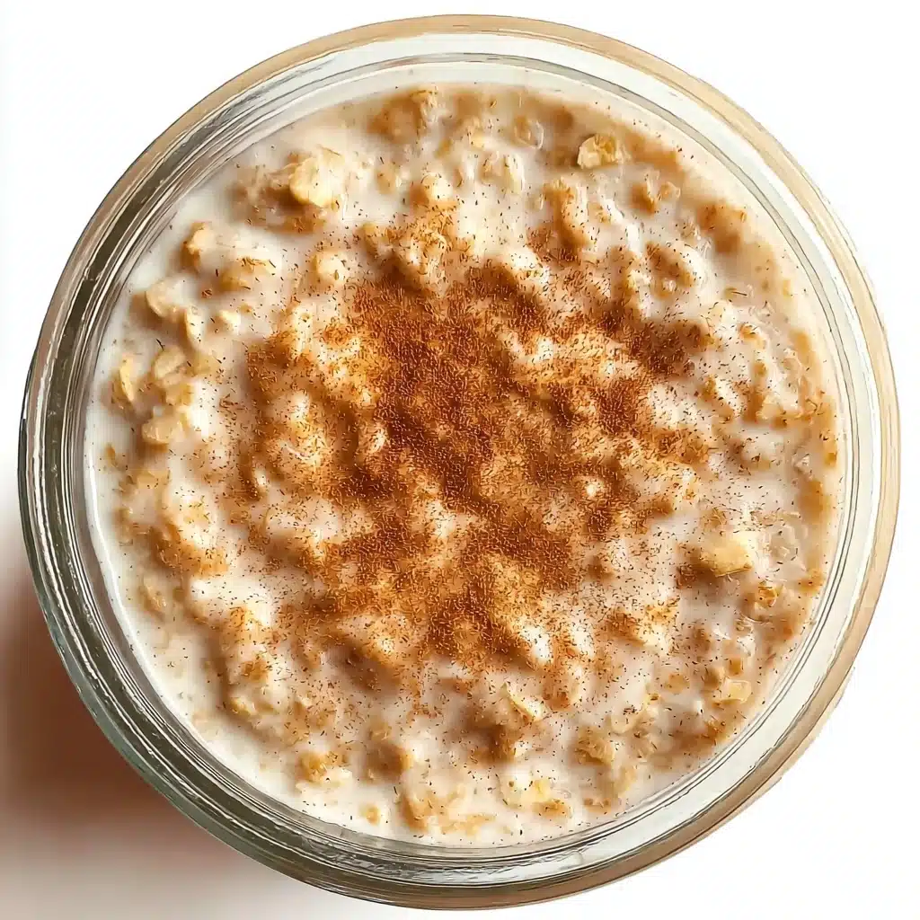 High Protein Cinnamon Roll Overnight Oats Recipe