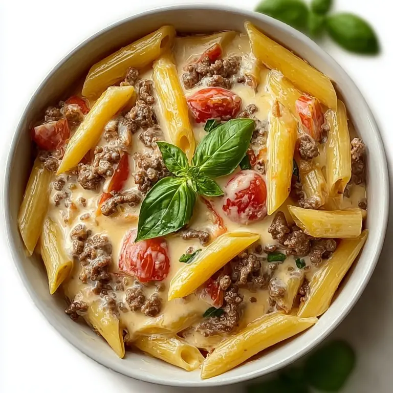 Creamy Rotel Pasta with Ground Beef Recipe