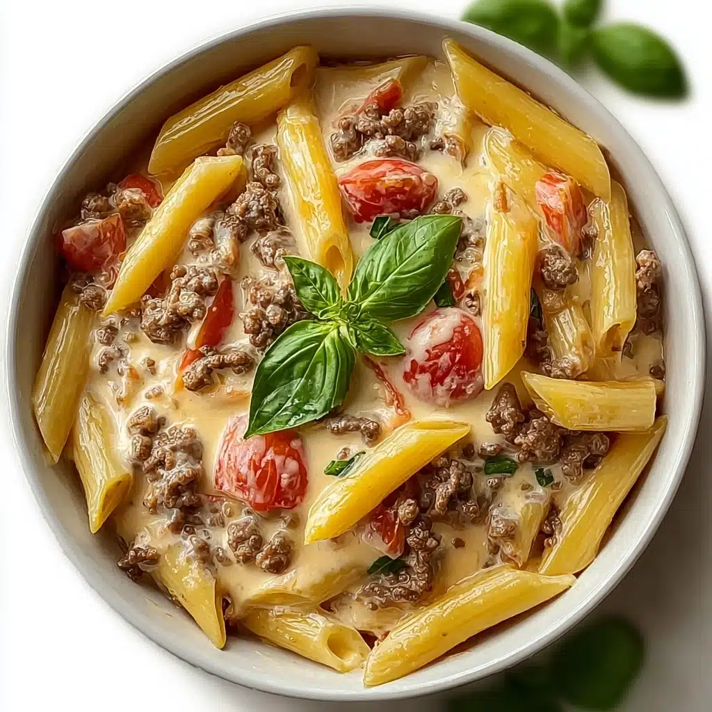 Creamy Rotel Pasta with Ground Beef Recipe - Recipe Image