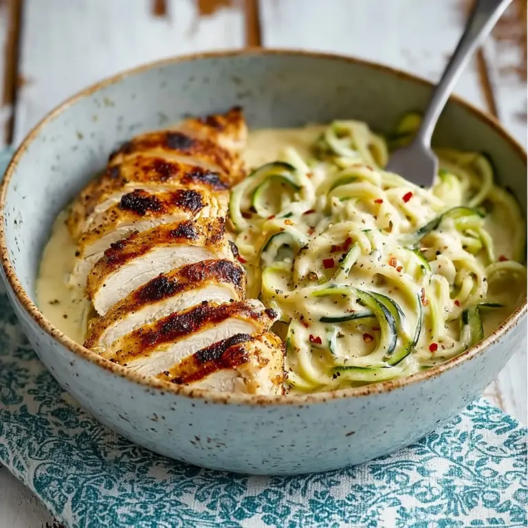 Zucchini Noodle Chicken Alfredo Recipe