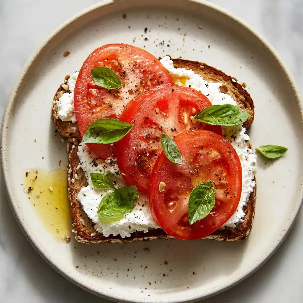 Tomato and Cottage Cheese Toast Recipe - Recipe Image