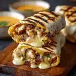 Cheesy Garlic Chicken Wraps Recipe