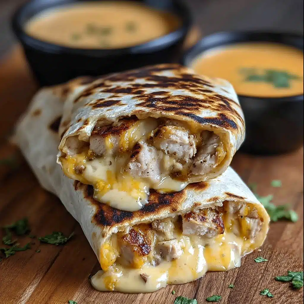 Cheesy Garlic Chicken Wraps Recipe - Recipe Image