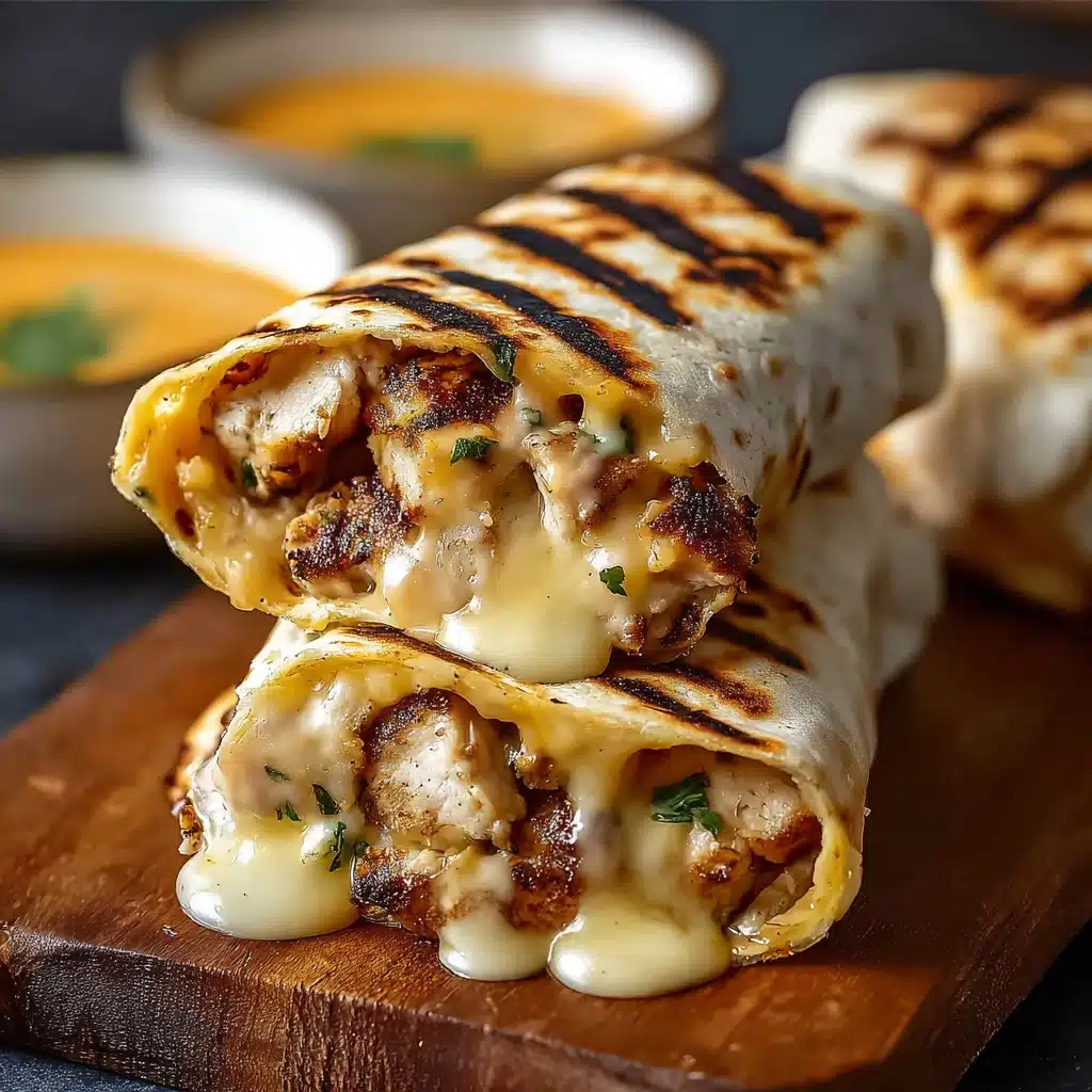 Cheesy Garlic Chicken Wraps Recipe - Recipe Image