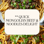 Mongolian Ground Beef Noodles Recipe
