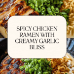 Fiery Chicken Ramen with Creamy Garlic Sauce Recipe