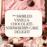 Perfect Vanilla-Chocolate-Strawberry Sheet Cake Recipe