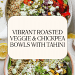 Roasted Vegetables and Chickpeas with Green Goddess Tahini Recipe