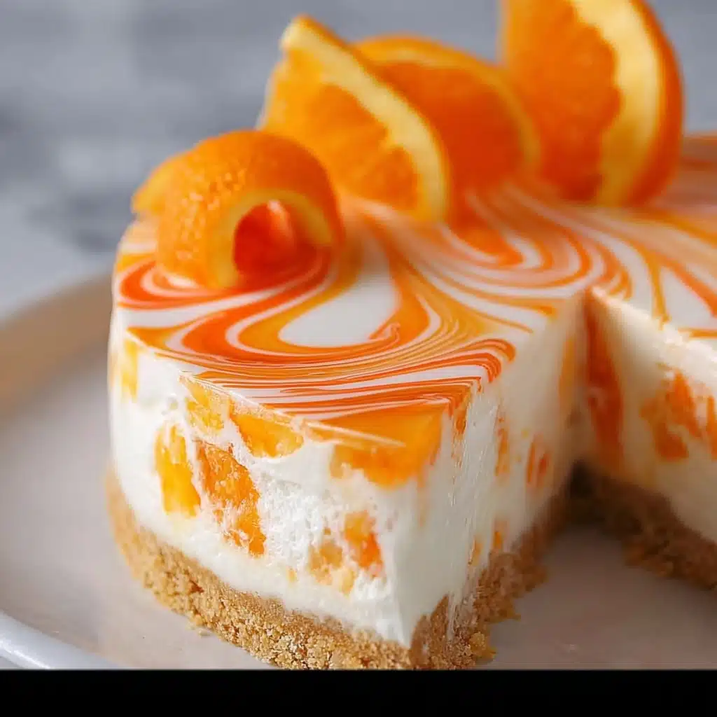 No-Bake Orange Creamsicle Cheesecake Recipe - Recipe Image