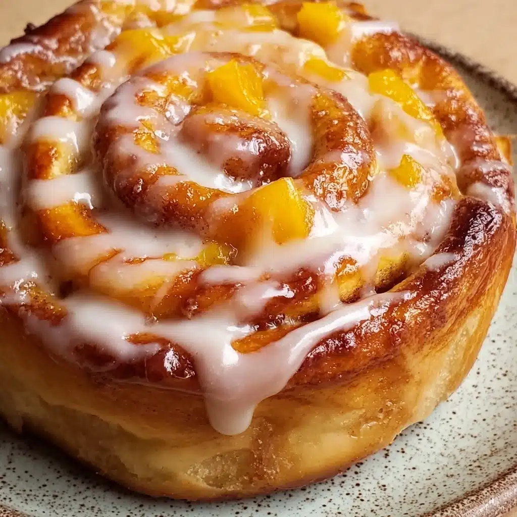 Peach Pie Cinnamon Rolls Recipe - Recipe Image