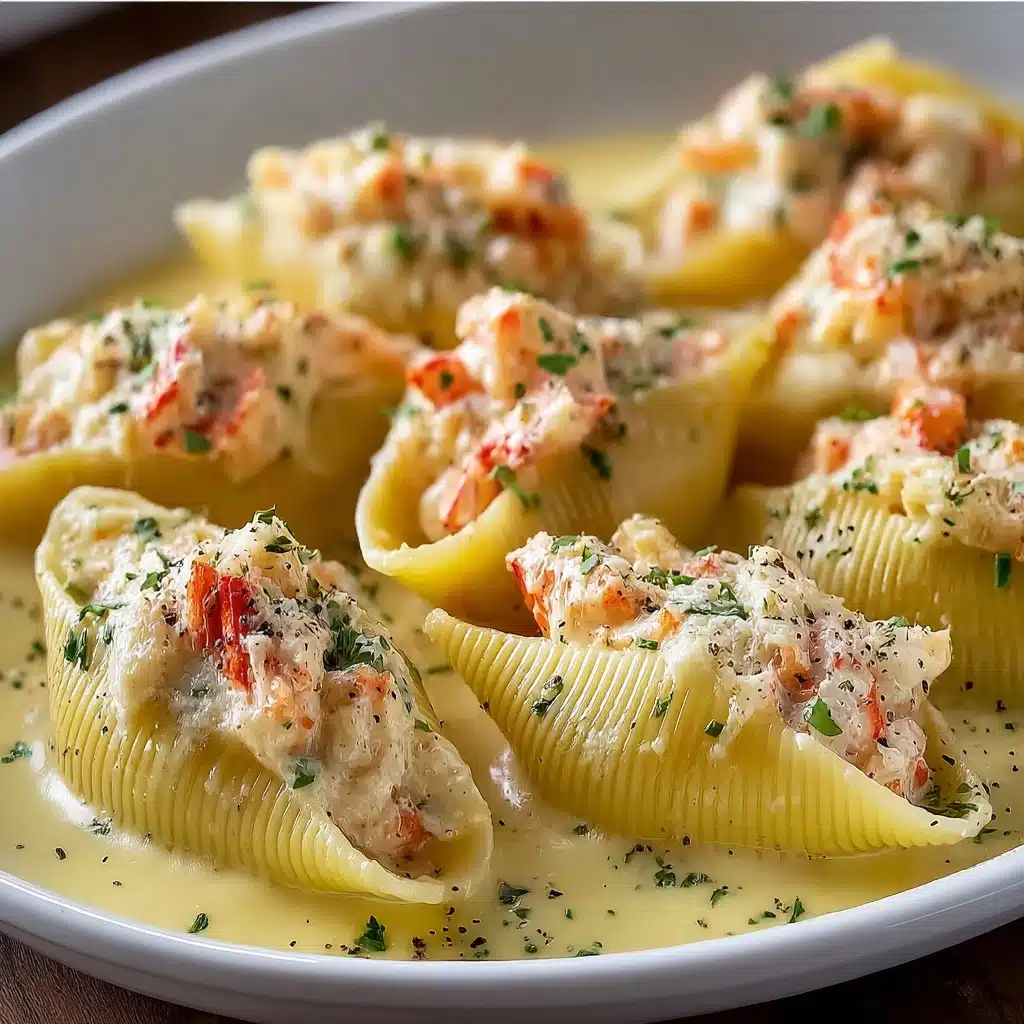 Garlic Butter Lobster-Filled Jumbo Pasta Shells Recipe - Recipe Image