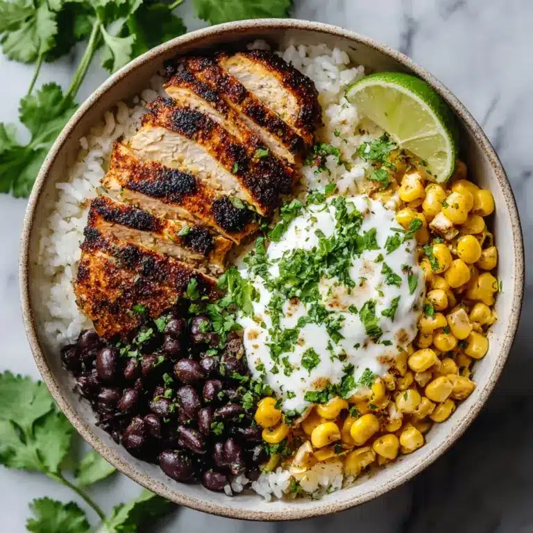 Mexican Street Corn Chicken Rice Bowl Recipe