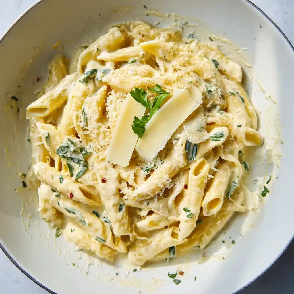 One Pot Creamy Garlic Pasta Recipe - Recipe Image