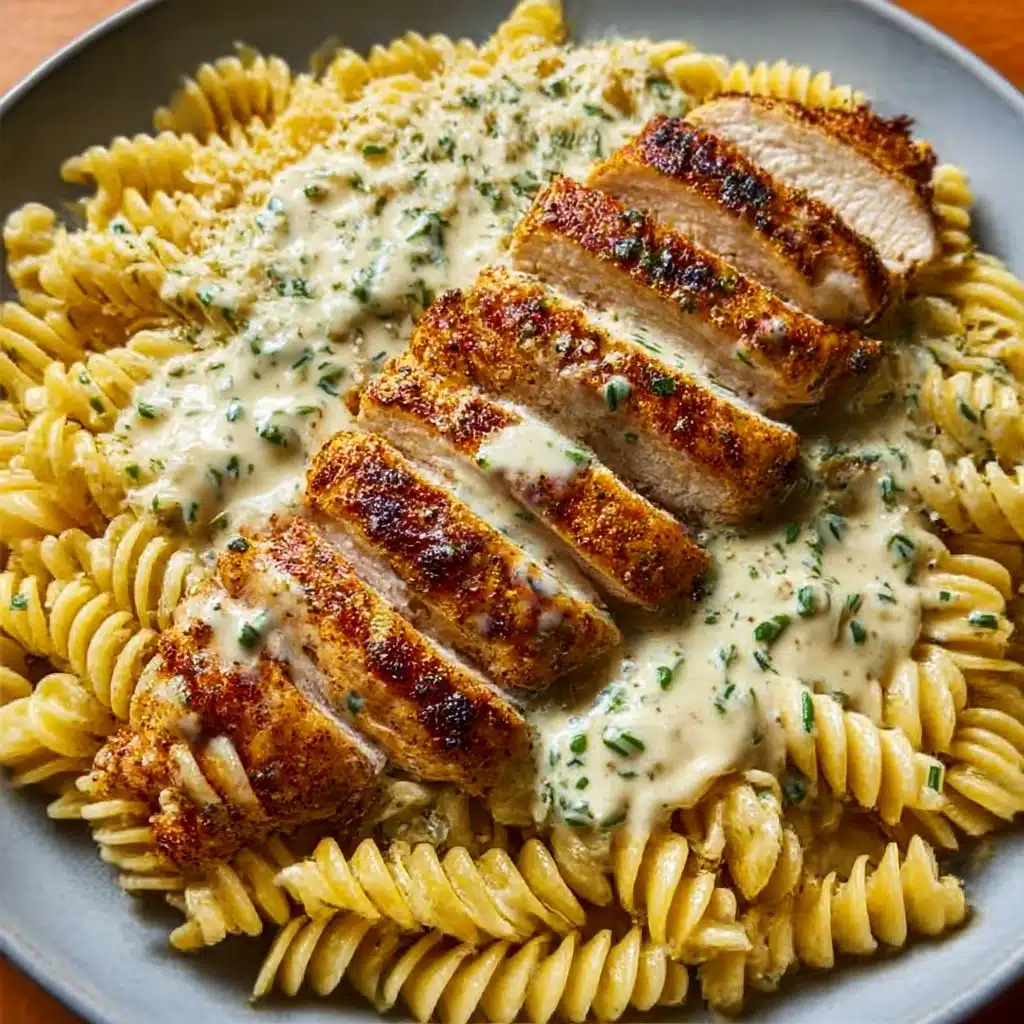 Creamy Garlic Parmesan Chicken and Cheesy Twisted Pasta Recipe
- Recipe Image