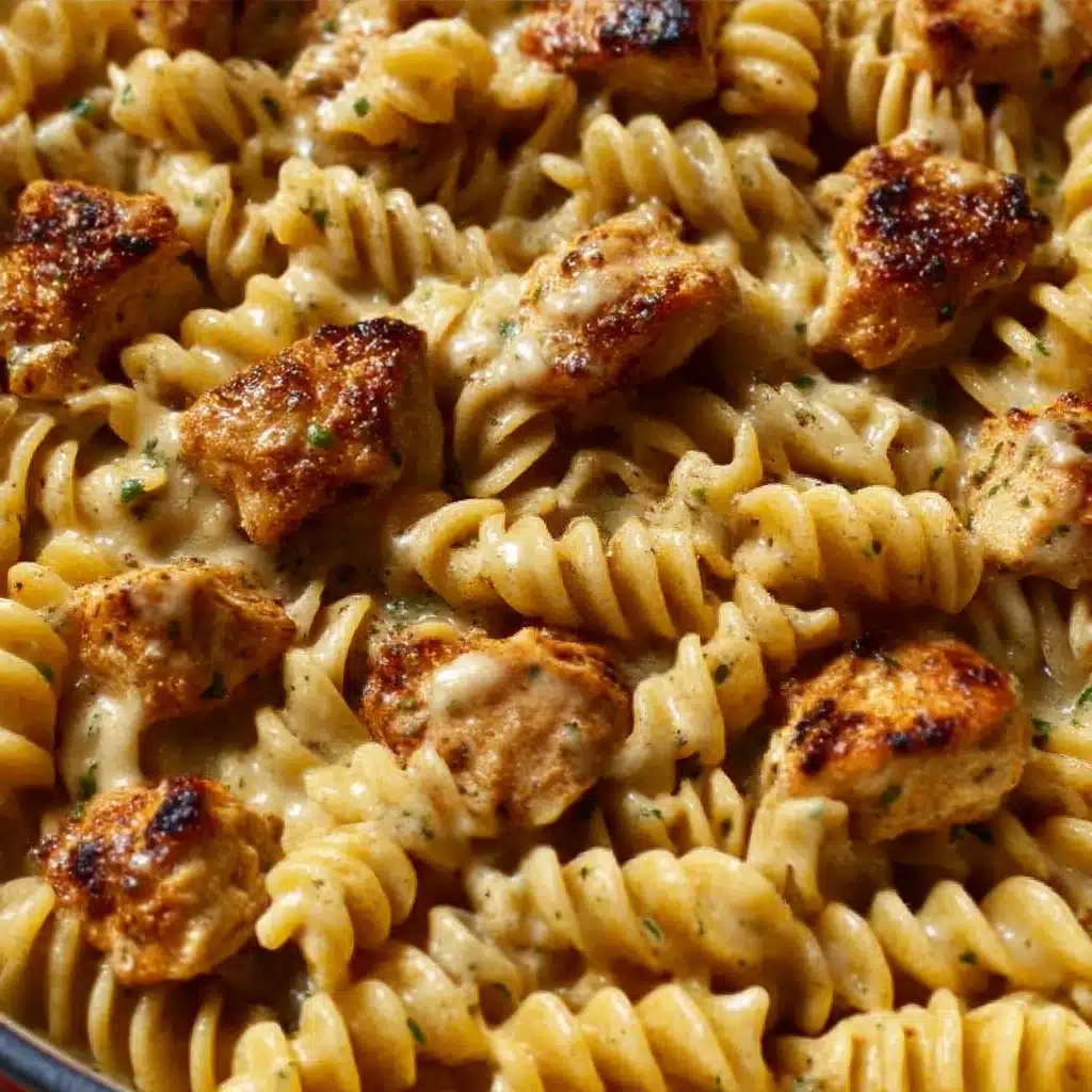 Cheesy Cajun Garlic Chicken Rotini Skillet Recipe - Recipe Image