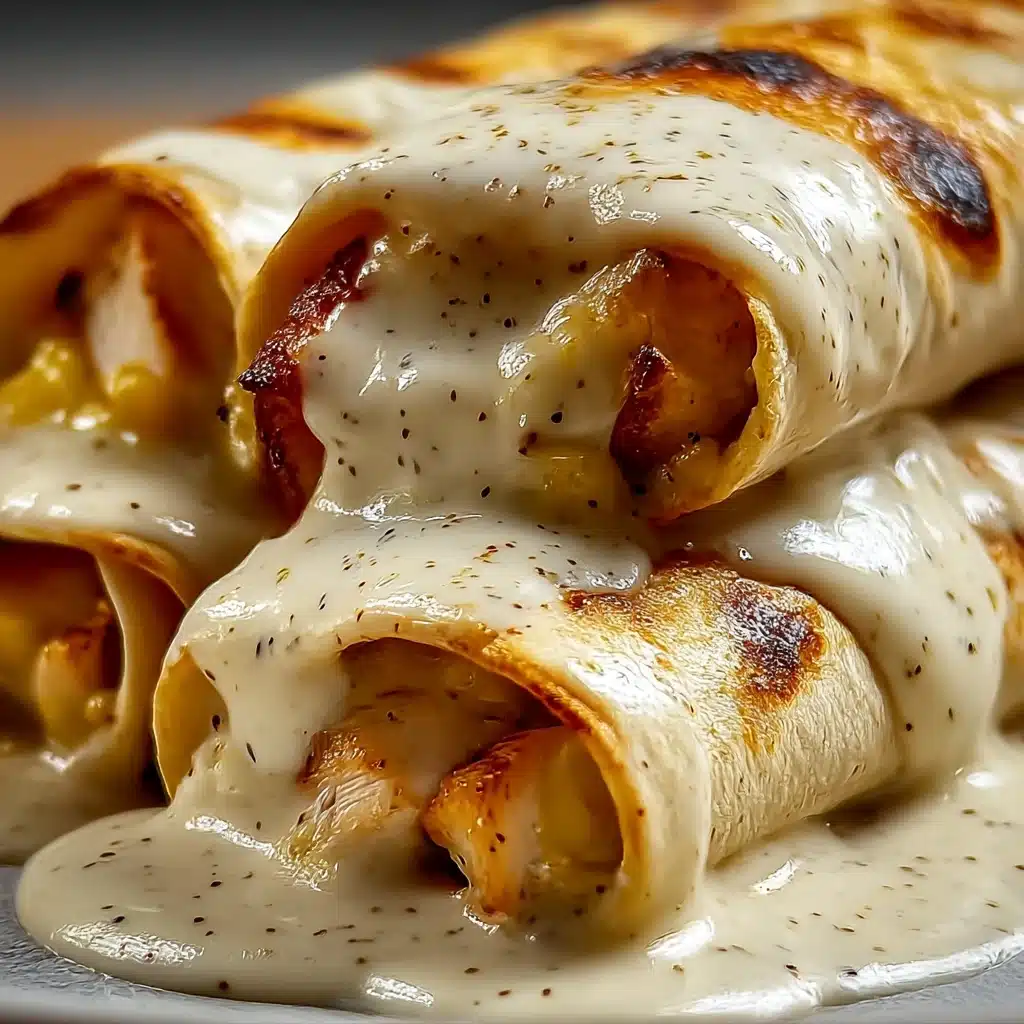 Cheesy Garlic Chicken Wraps Recipe - Recipe Image