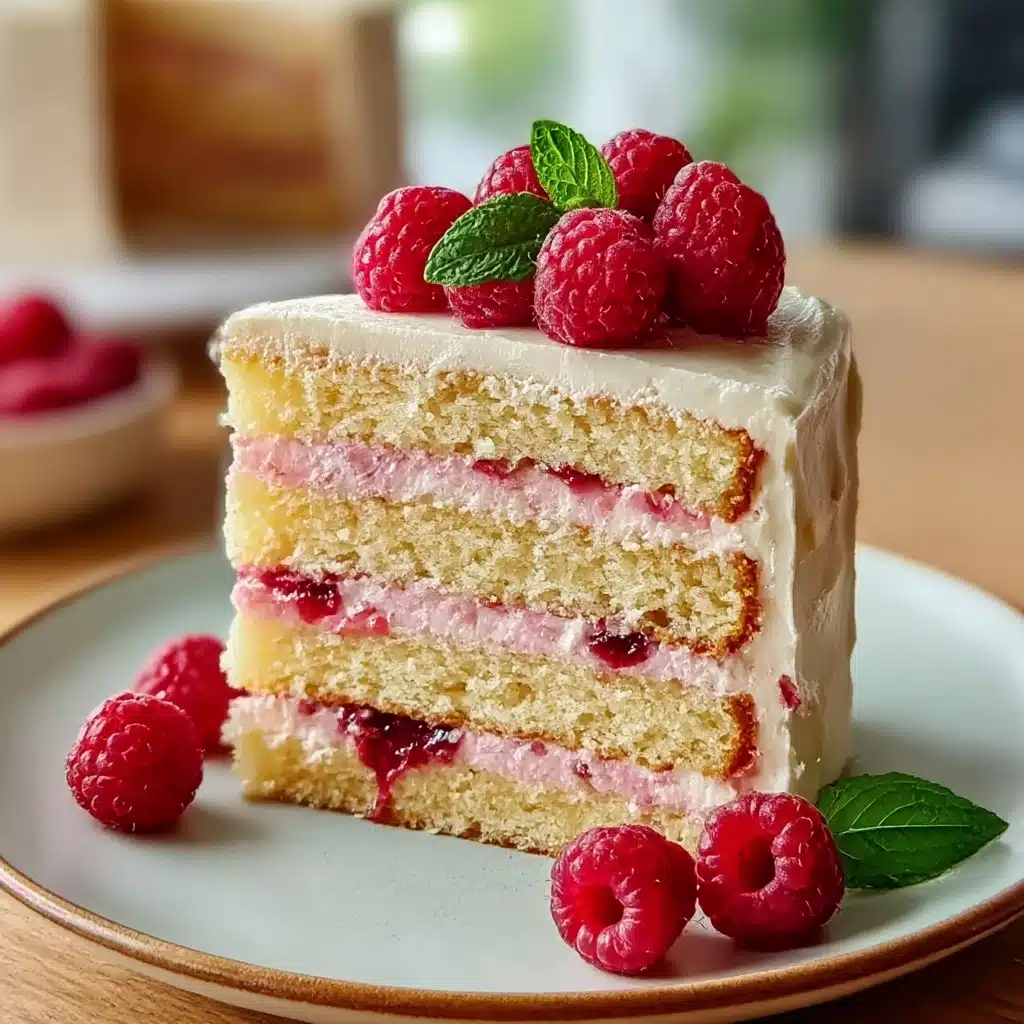 Vanilla Layer Cake with Raspberry Jam Recipe - Recipe Image