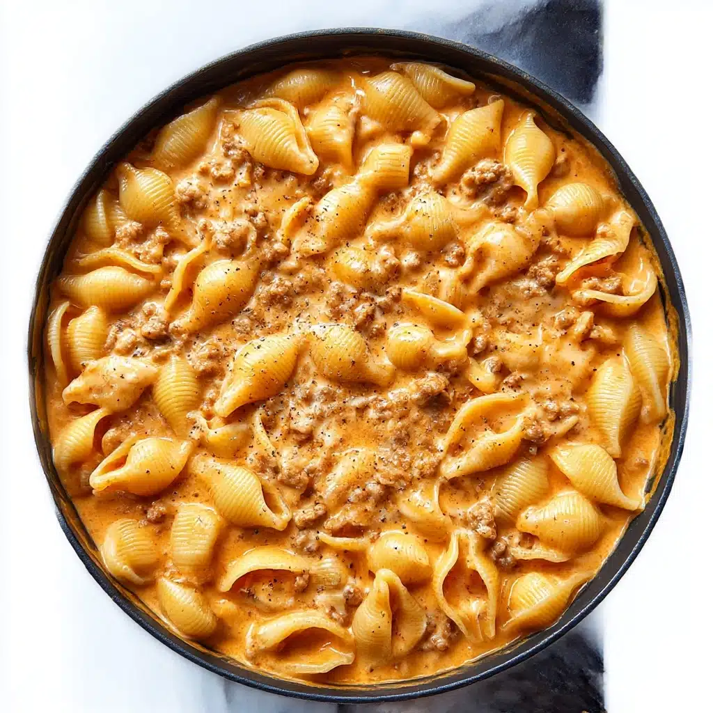 Creamy Beef and Shells Recipe - Recipe Image