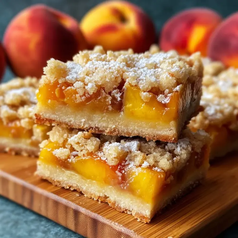 Heavenly Summer Peach Bars Recipe
