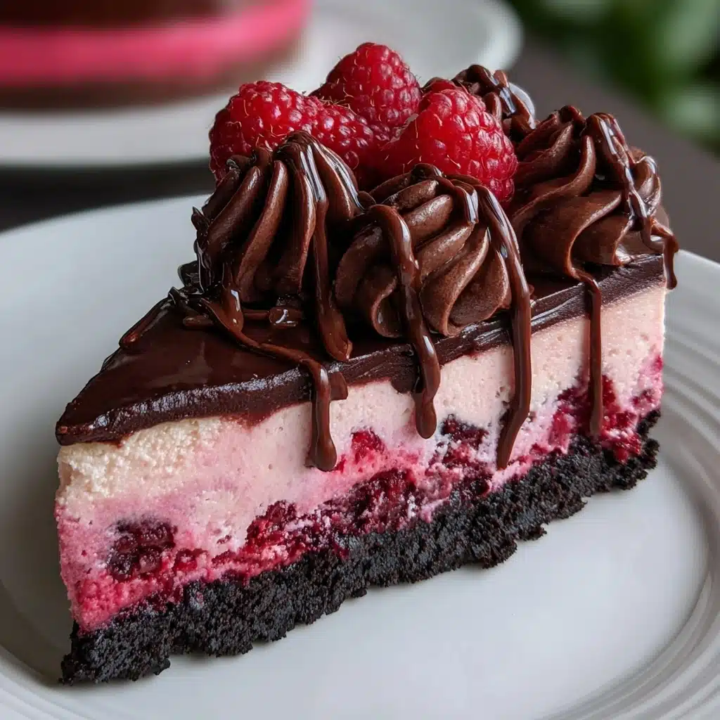 Dark Chocolate Raspberry Cheesecake Made Easy Recipe - Recipe Image