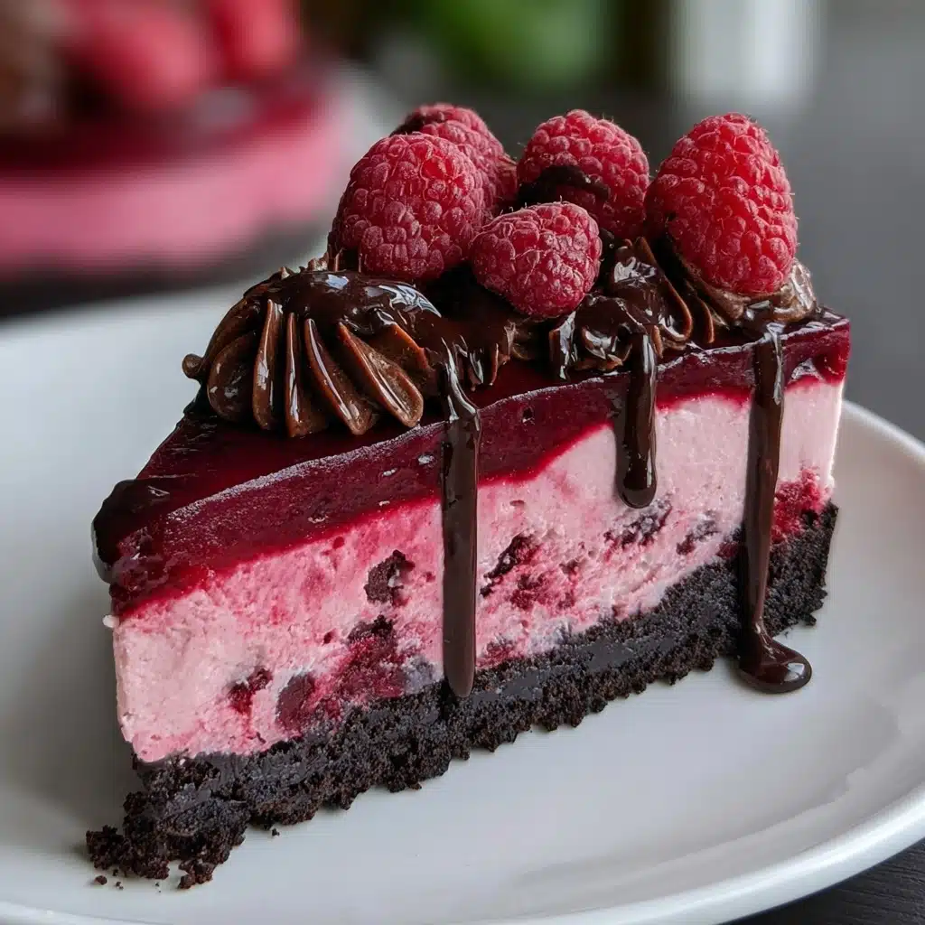 Dark Chocolate Raspberry Cheesecake Made Easy Recipe - Recipe Image