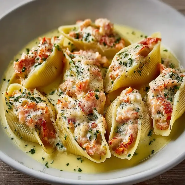 Garlic Butter Lobster-Filled Jumbo Pasta Shells Recipe