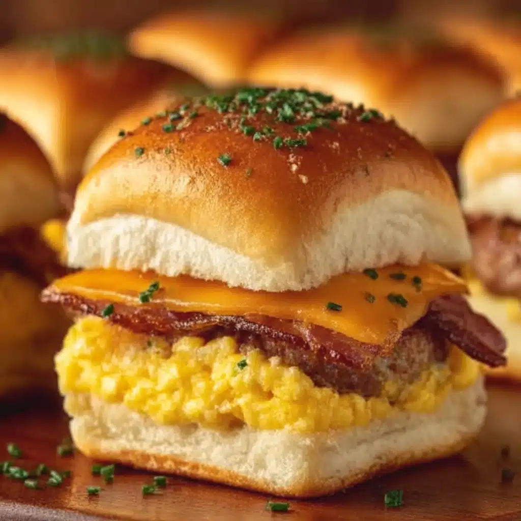 Tasty Hawaiian Roll Breakfast Sandwiches Recipe - Recipe Image