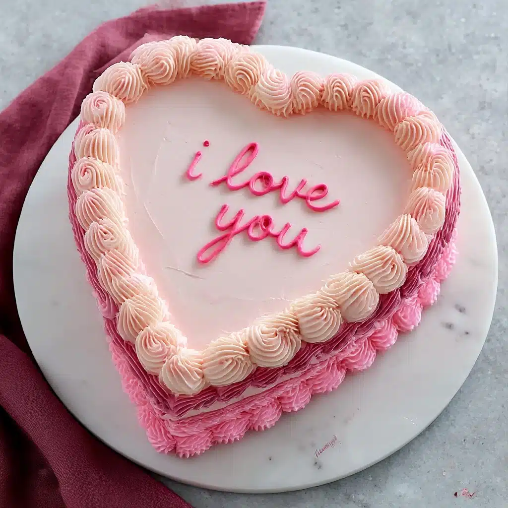 Vintage Heart Cake Tutorial Recipe - Recipe Image
