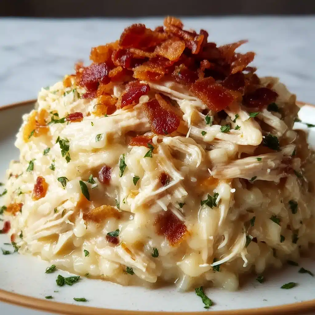 Dump-and-Bake Chicken Alfredo Rice Casserole Recipe - Recipe Image