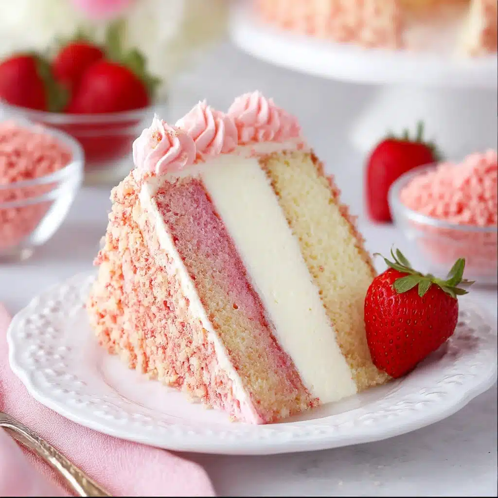 Strawberry Crunch Ice Cream Cake Recipe - Recipe Image