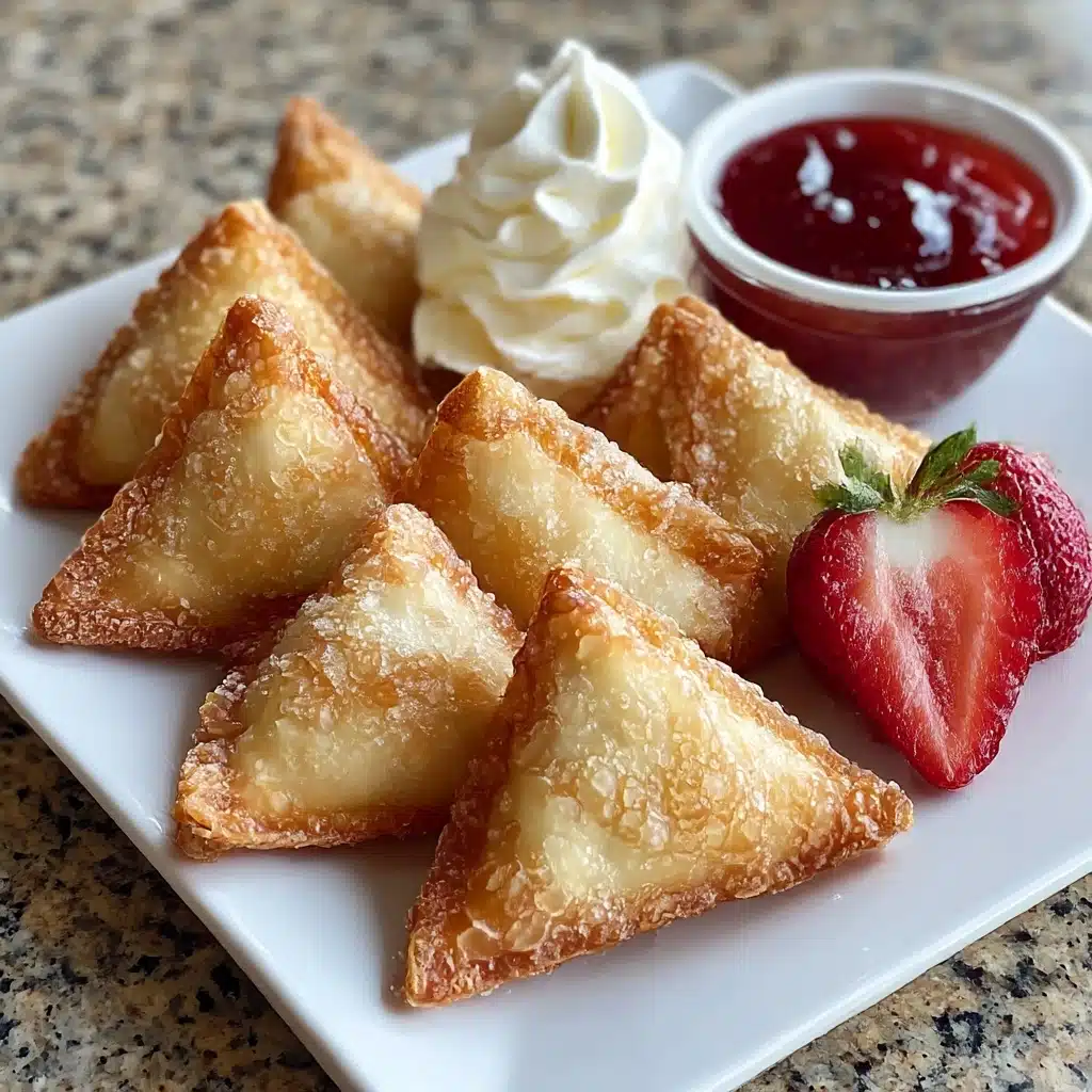 Deep-Fried Strawberry Cheesecake Stuffed Wonton Bites Recipe - Recipe Image