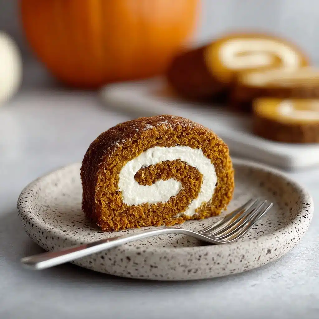 Fall Pumpkin Spice Roll Cake Recipe - Recipe Image