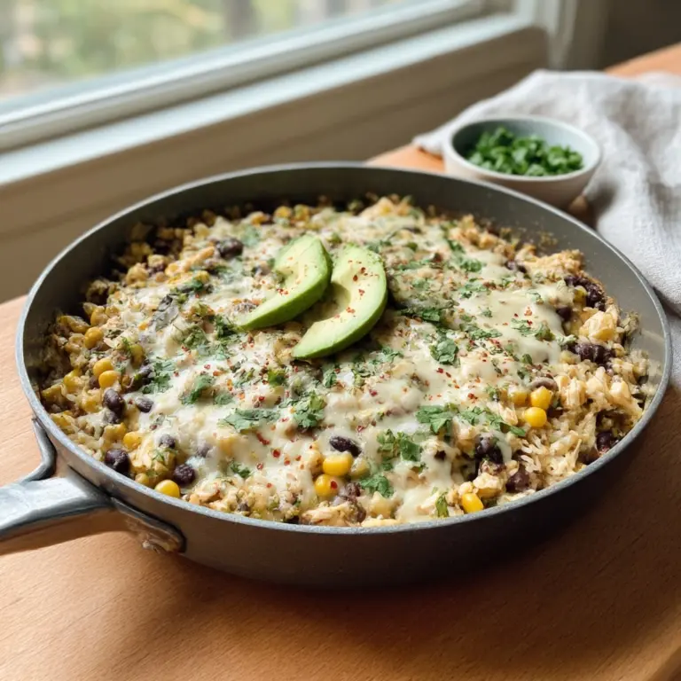 Salsa Verde Chicken & Rice Skillet Recipe