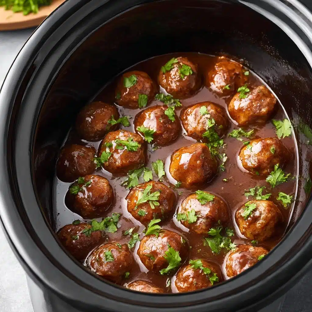 Slow Cooker Salisbury Steak Meatballs Recipe