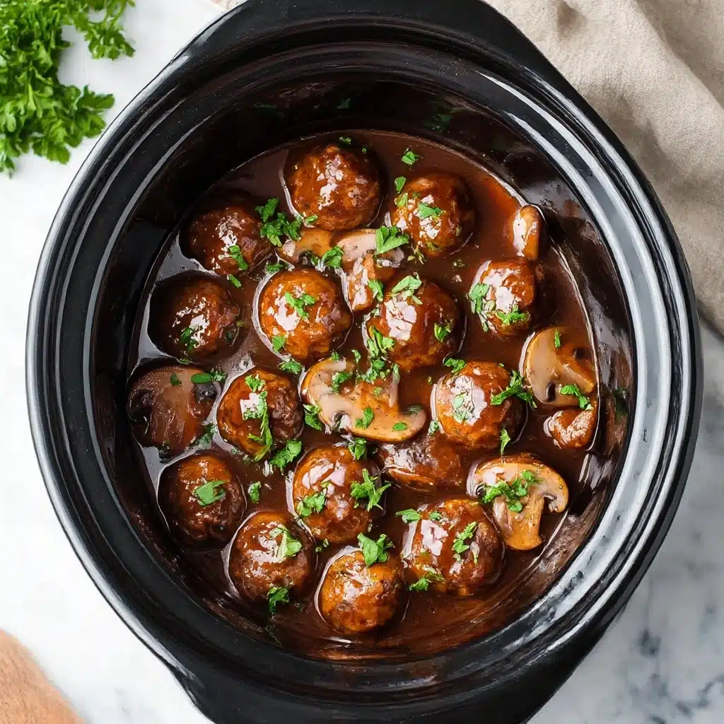 Slow Cooker Salisbury Steak Meatballs Recipe - Recipe Image
