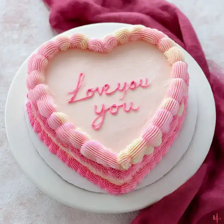 Vintage Heart Cake Tutorial Recipe