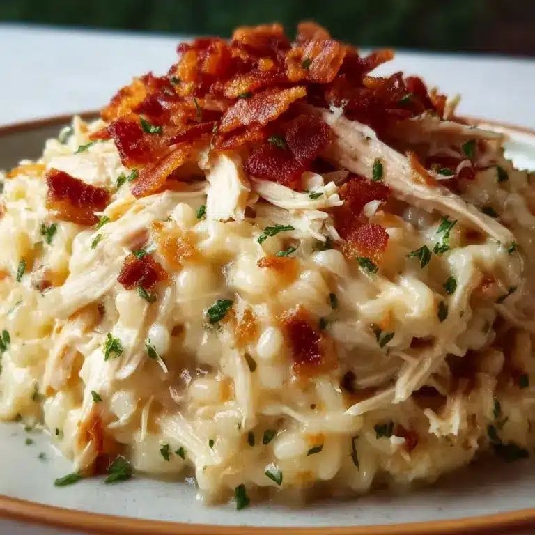 Dump-and-Bake Chicken Alfredo Rice Casserole Recipe