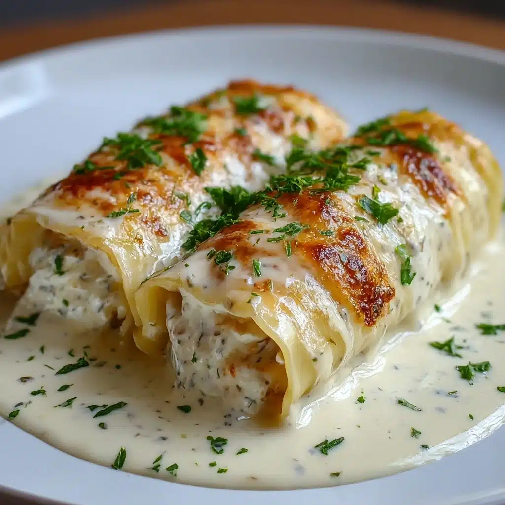 Chicken Alfredo Lasagna Rolls Recipe