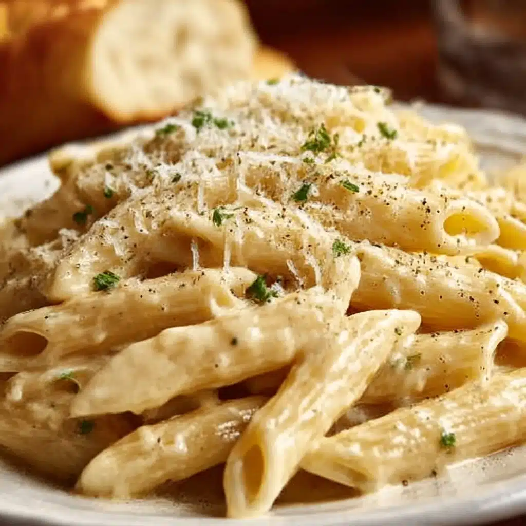 Creamy Garlic Penne Pasta Recipe