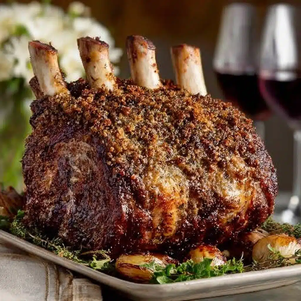 Herb Crusted Prime Rib (Standing Rib Roast) Recipe - Recipe Image