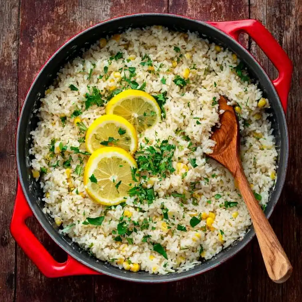 Fragrant Spiced Mediterranean Lemon Rice Recipe - Recipe Image