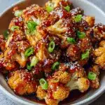 Sweet and Spicy Baked Cauliflower