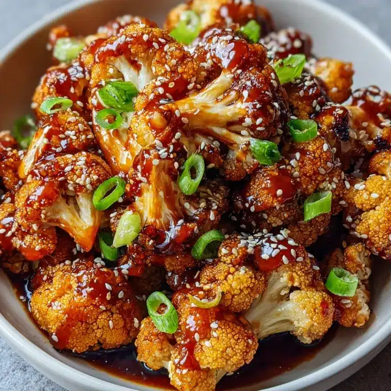 Sweet and Spicy Baked Cauliflower