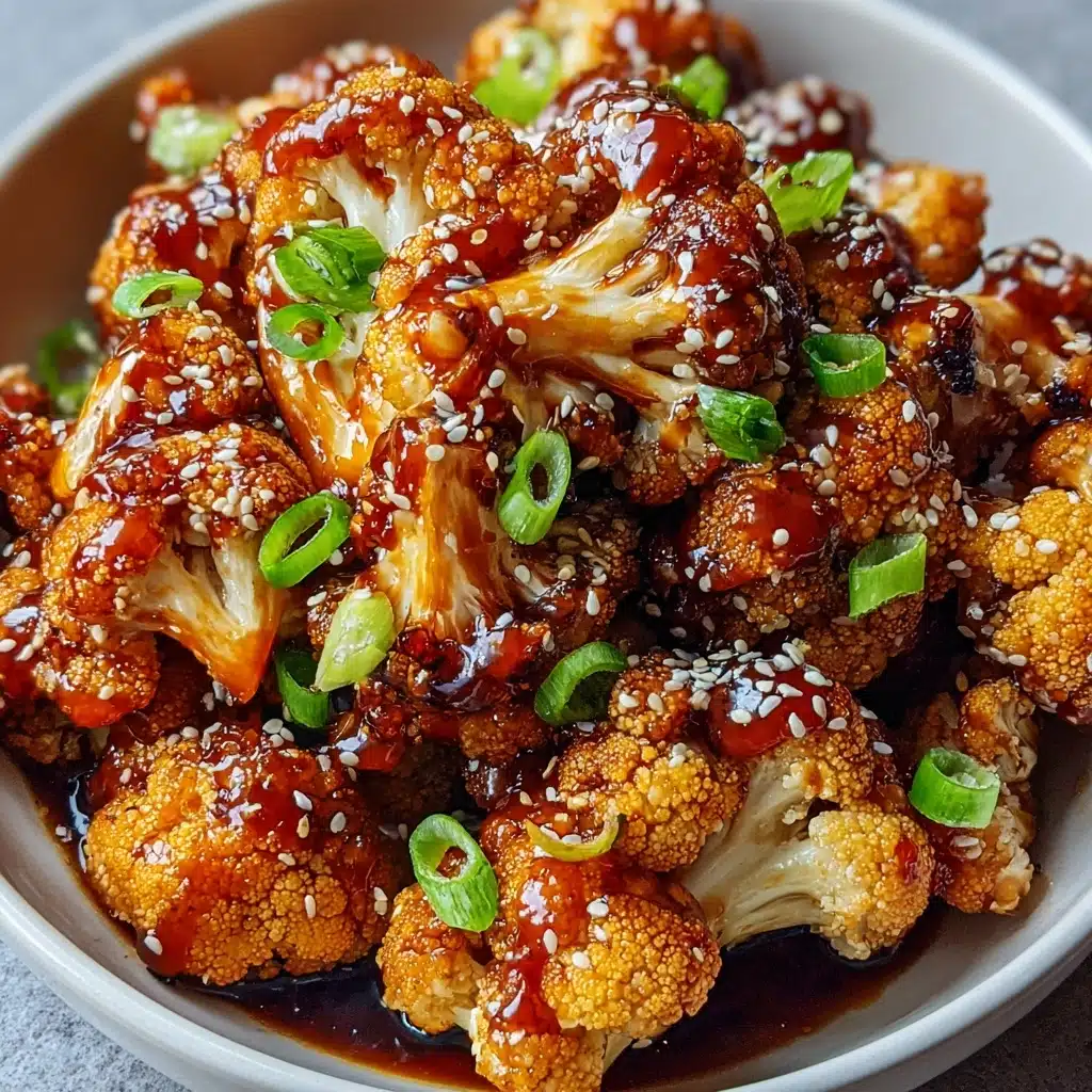Sweet and Spicy Baked Cauliflower