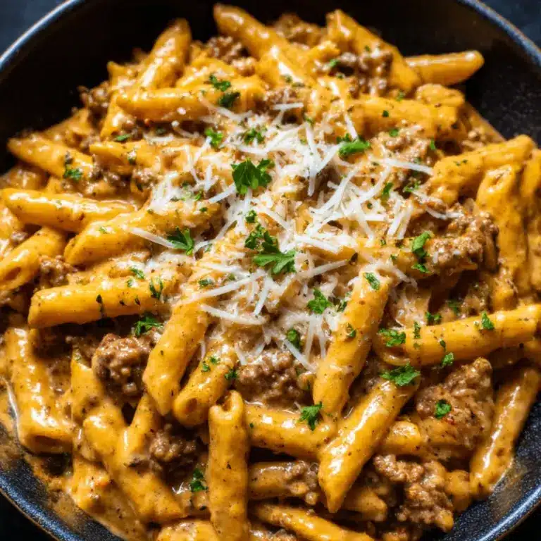 High Protein Creamy Beef Pasta Recipe