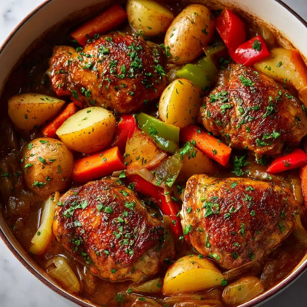 Slow Cooker Honey Garlic Chicken And Veggies Recipe - Recipe Image
