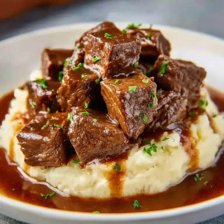 Slow Cooker Garlic Butter Beef Bites Recipe