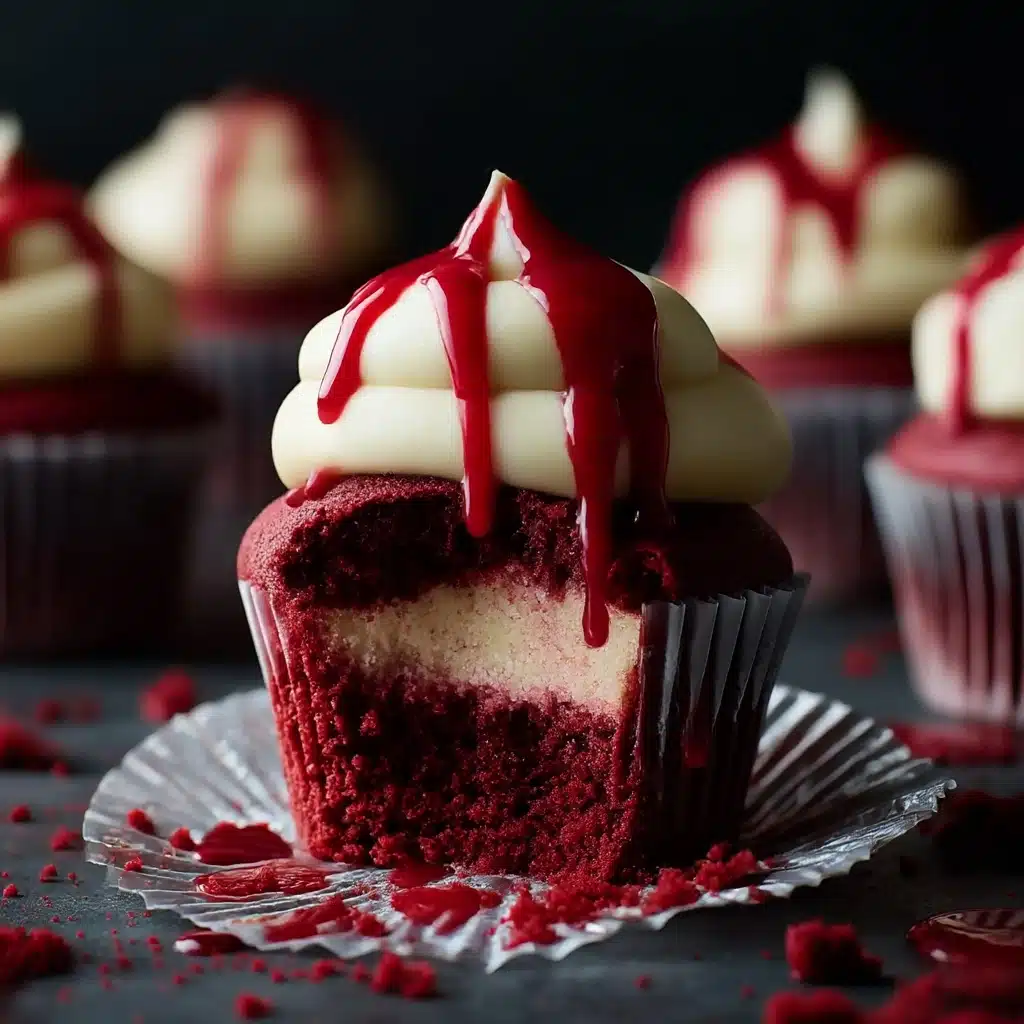 Halloween Vampire Bite Cupcakes Recipe - Recipe Image