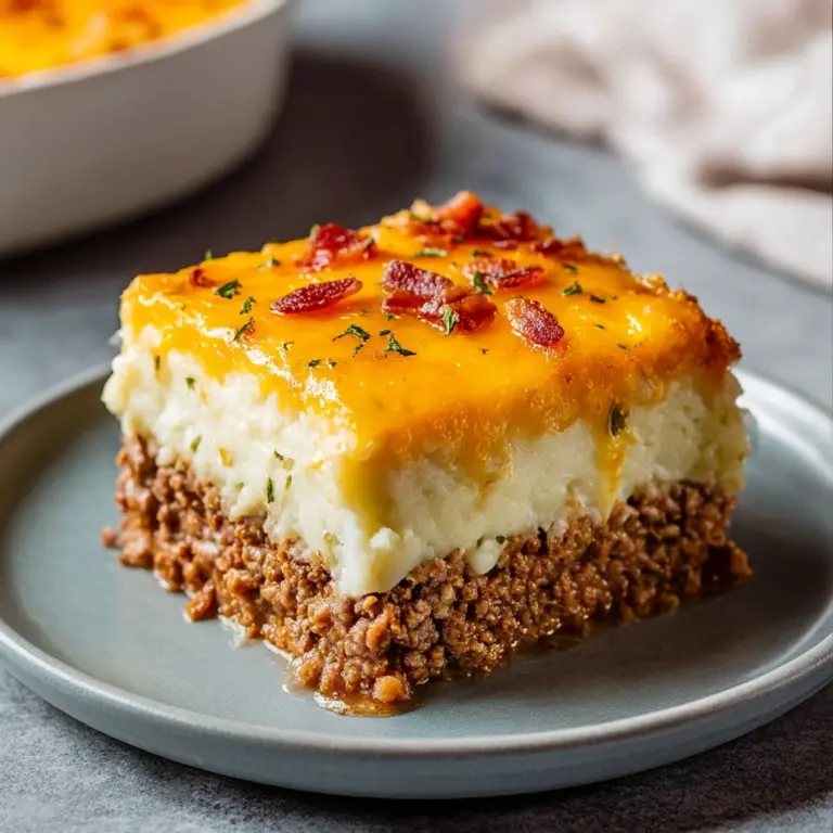 Meatloaf with Mashed Potatoes and Cheese Recipe